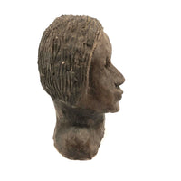 Expressive Hand-sculpted Clay Bust of a Sensitive Looking Boy