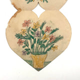 Imperfect but Perfect Antique Heart Shaped Valentine with Flowers Everywhere