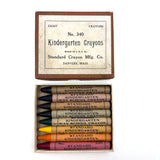 Perfect c. 1910 Standard Crayon Mfg. Co Set of "Kindergarten" Crayons, Danvers MA