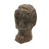 Expressive Hand-sculpted Clay Bust of a Sensitive Looking Boy