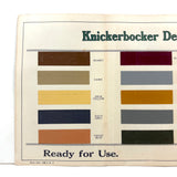 Handsome F.O Pierce Co. Knickerbocker Deck Paint Color Samples Trifold Brochure, c. 1900