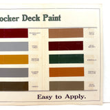 Handsome F.O Pierce Co. Knickerbocker Deck Paint Color Samples Trifold Brochure, c. 1900