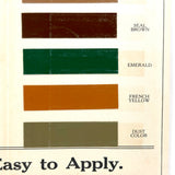 Handsome F.O Pierce Co. Knickerbocker Deck Paint Color Samples Trifold Brochure, c. 1900