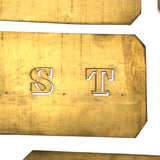 Paper Thin Beautiful Antique Brass Architect's Alphabet Stencil Set (Set A)