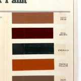 Handsome F.O Pierce Co. Knickerbocker Deck Paint Color Samples Trifold Brochure, c. 1900