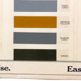 Handsome F.O Pierce Co. Knickerbocker Deck Paint Color Samples Trifold Brochure, c. 1900