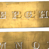 Paper Thin Beautiful Antique Brass Architect's Alphabet Stencil Set (Set A)