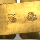 Paper Thin Beautiful Antique Brass Architect's Alphabet Stencil Set (Set A)