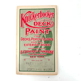 Handsome F.O Pierce Co. Knickerbocker Deck Paint Color Samples Trifold Brochure, c. 1900