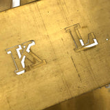 Paper Thin Beautiful Antique Brass Architect's Alphabet Stencil Set (Set A)
