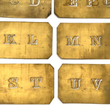 Paper Thin Beautiful Antique Brass Architect's Alphabet Stencil Set (Set A)