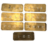 Paper Thin Beautiful Antique Brass Architect's Alphabet Stencil Set (Set A)