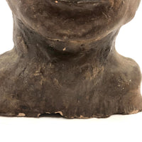 Expressive Hand-sculpted Clay Bust of a Sensitive Looking Boy