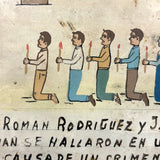 With Infinite Thanks From the Whole Family, 1950s Mexican Folk Art Ex Voto Retablo on Tin