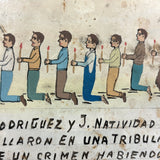 With Infinite Thanks From the Whole Family, 1950s Mexican Folk Art Ex Voto Retablo on Tin