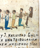 With Infinite Thanks From the Whole Family, 1950s Mexican Folk Art Ex Voto Retablo on Tin