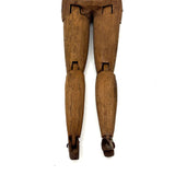 Antique Carved Jig Figure with Wonderful Graphite Drawn Face, Never Any Arms, and Dainty Boots!
