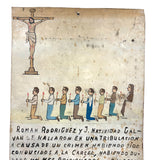 With Infinite Thanks From the Whole Family, 1950s Mexican Folk Art Ex Voto Retablo on Tin