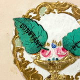 Constant, Be Mine, 19th C. Paper Lace and Die Cut Valentine with Hand-painting