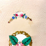 Constant, Be Mine, 19th C. Paper Lace and Die Cut Valentine with Hand-painting