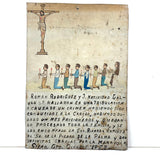 With Infinite Thanks From the Whole Family, 1950s Mexican Folk Art Ex Voto Retablo on Tin