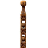 One Ball After Another, 24 Inch Tall Intricately Carved Old Carved Folk Art Whimsy with Custom Stand