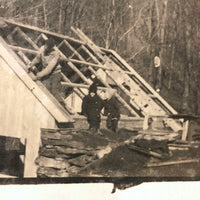 Putting the Roof On, Atmospheric 1914 Vermont RPPC