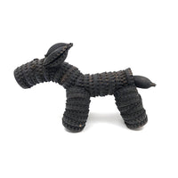 Vintage Folk Art Bottle Cap Black Doggy with Moveable Ears