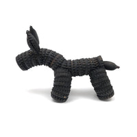 Vintage Folk Art Bottle Cap Black Doggy with Moveable Ears