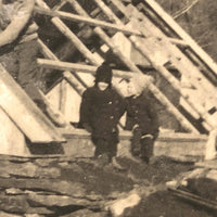 Putting the Roof On, Atmospheric 1914 Vermont RPPC
