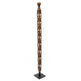 One Ball After Another, 24 Inch Tall Intricately Carved Old Carved Folk Art Whimsy with Custom Stand