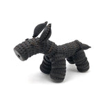 Vintage Folk Art Bottle Cap Black Doggy with Moveable Ears