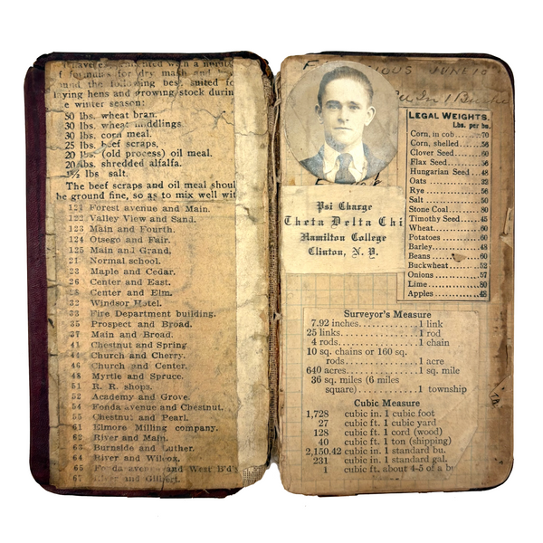 1910s Pocket Notebook with Portrait and Curious Mix!