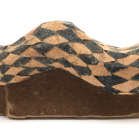 Fabulous 1950s Folk Art Woven Paper Over Wood Rattlesnake on Cardboard