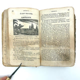 Olney's Modern Geography, 1835, With Excellent Endpaper Squirrel Drawing!
