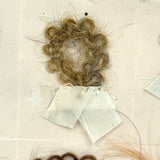 Marvelous Mementos: Pristine Condition c. Mid 19th Century Hair Album Page with 16 Ribbon Tethered Samples