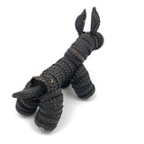 Vintage Folk Art Bottle Cap Black Doggy with Moveable Ears