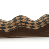 Fabulous 1950s Folk Art Woven Paper Over Wood Rattlesnake on Cardboard