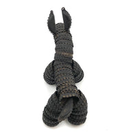 Vintage Folk Art Bottle Cap Black Doggy with Moveable Ears