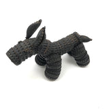 Vintage Folk Art Bottle Cap Black Doggy with Moveable Ears