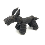 Vintage Folk Art Bottle Cap Black Doggy with Moveable Ears