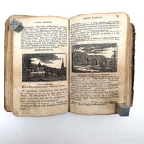Olney's Modern Geography, 1835, With Excellent Endpaper Squirrel Drawing!