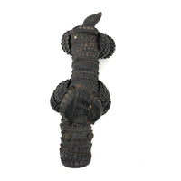 Vintage Folk Art Bottle Cap Black Doggy with Moveable Ears
