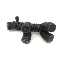 Vintage Folk Art Bottle Cap Black Doggy with Moveable Ears