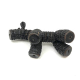 Vintage Folk Art Bottle Cap Black Doggy with Moveable Ears