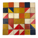 Beautiful Early Set of 36 Color Cubes with Best Orange-Reds and Blue-Blacks