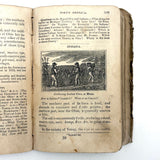 Olney's Modern Geography, 1835, With Excellent Endpaper Squirrel Drawing!