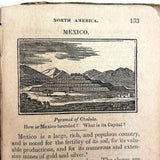 Olney's Modern Geography, 1835, With Excellent Endpaper Squirrel Drawing!