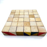 Beautiful Early Set of 36 Color Cubes with Best Orange-Reds and Blue-Blacks