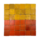 Beautiful Early Set of 36 Color Cubes with Best Orange-Reds and Blue-Blacks